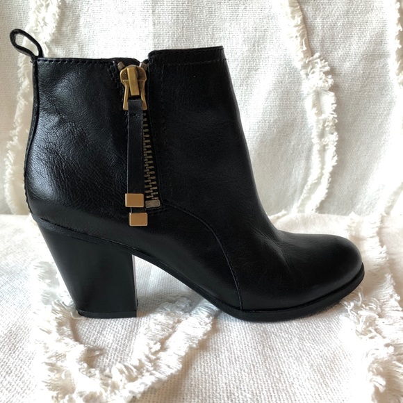 Franco Sarto Shoes - Franco Sarto Black Leather Bootie